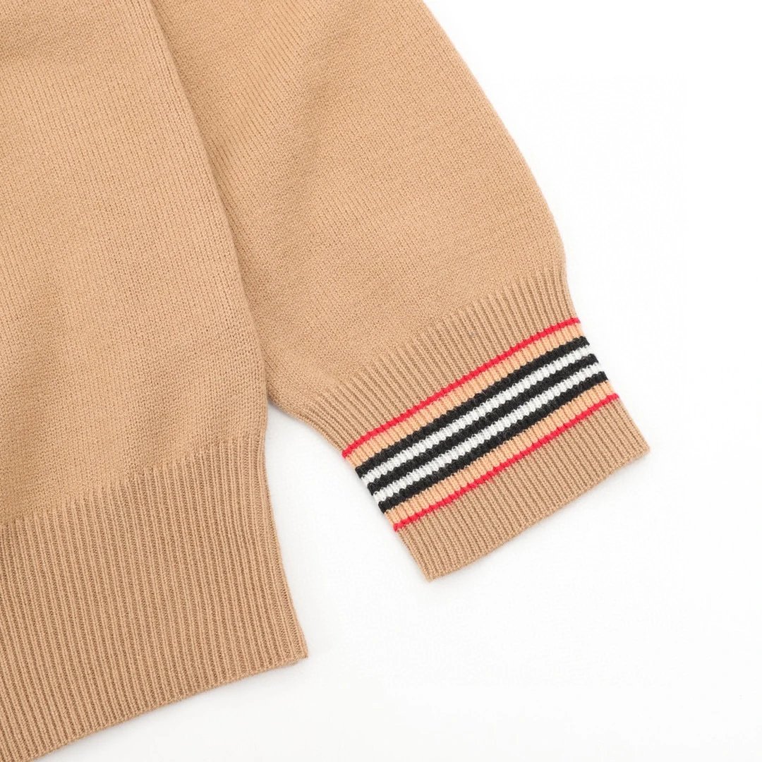Burberry Check-Elbow Patch Crewneck Sweater Black - 21
