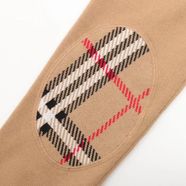 Burberry Check-Elbow Patch Crewneck Sweater Black - 19
