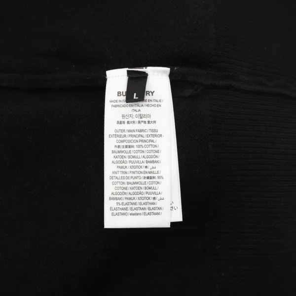 Burberry Check-Elbow Patch Crewneck Sweater Black - 13