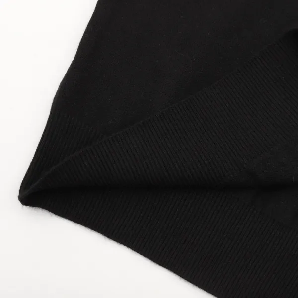 Burberry Check-Elbow Patch Crewneck Sweater Black - 12