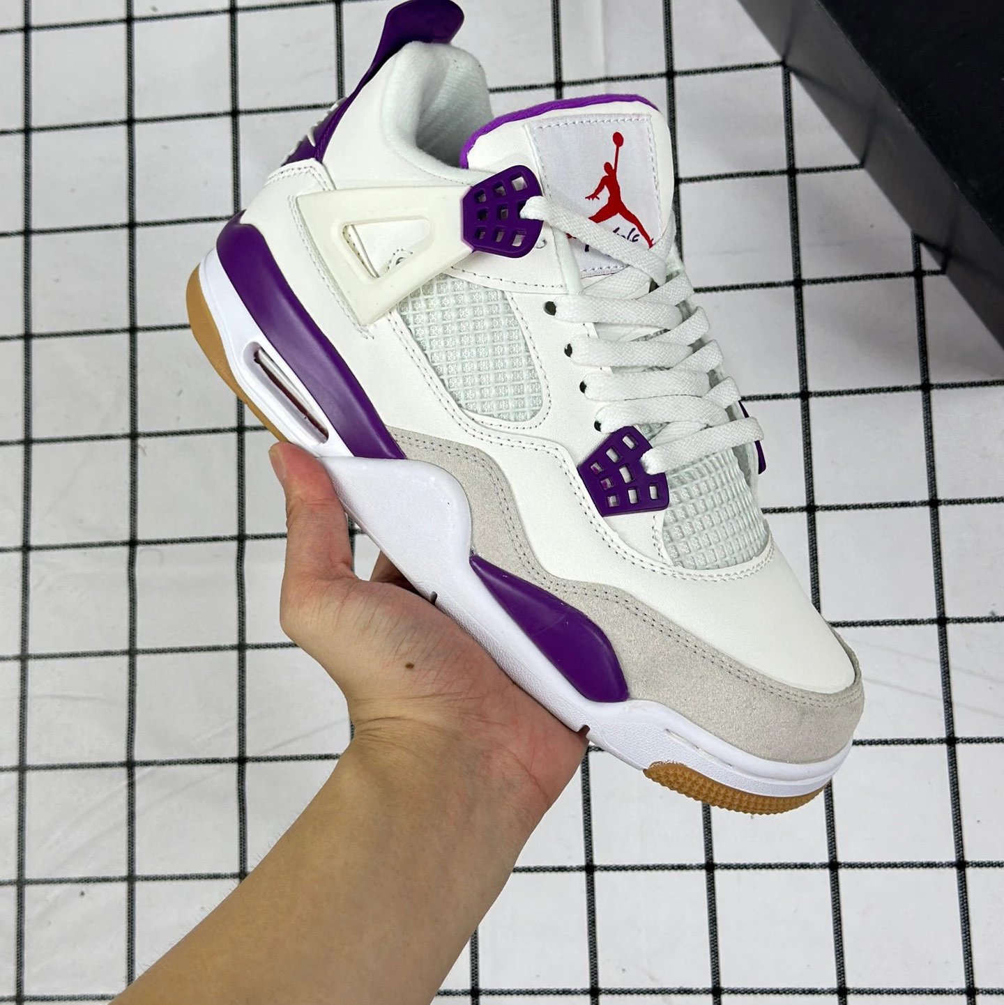 White gray purple