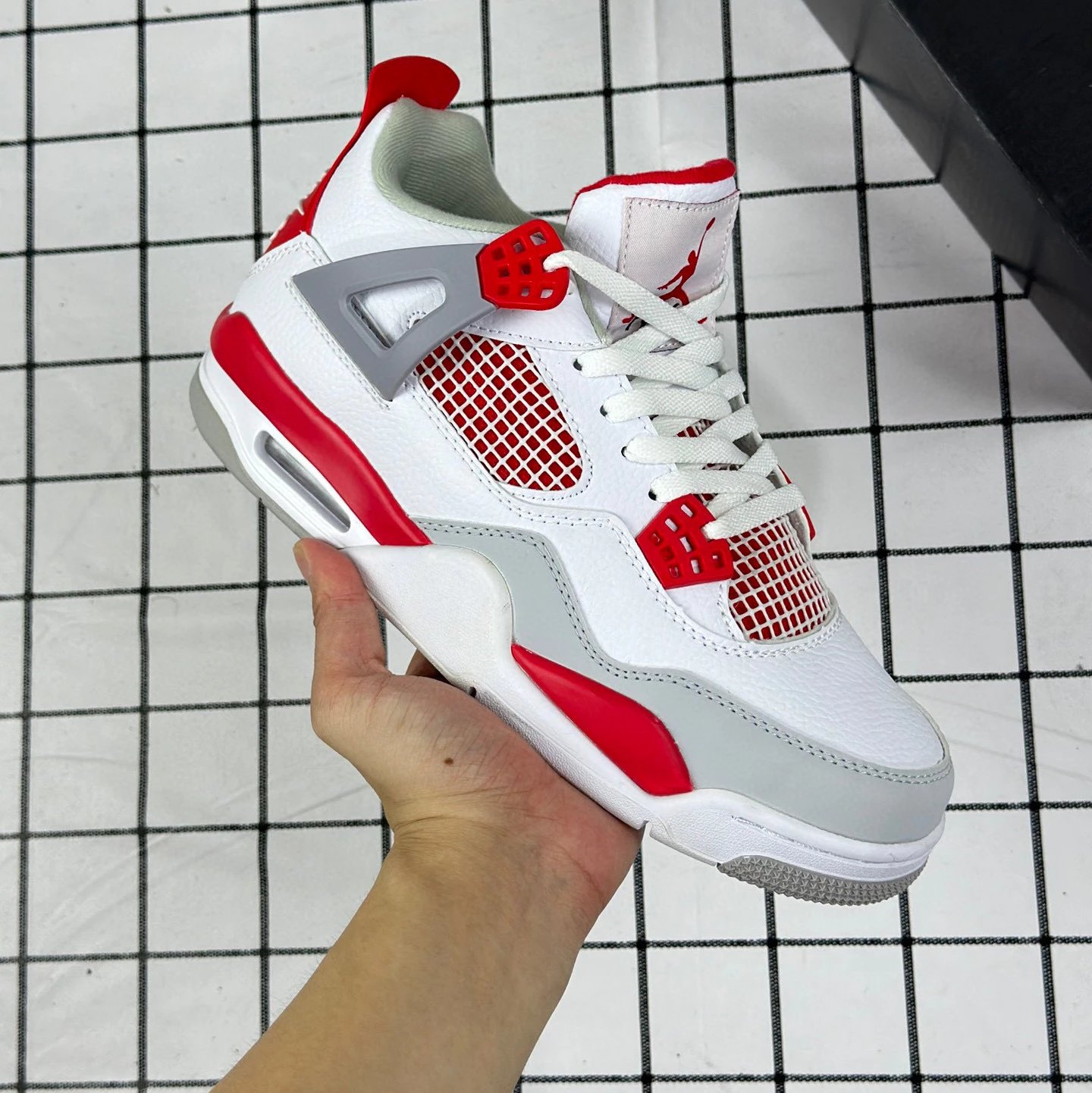 White gray red