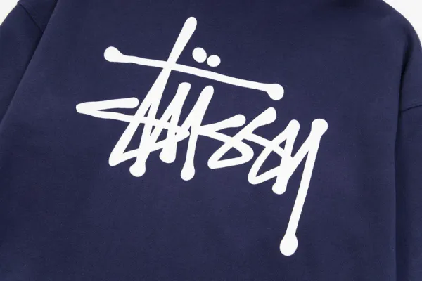 Stüssy Classic Logo Zip-Up Hoodie Navy - 31