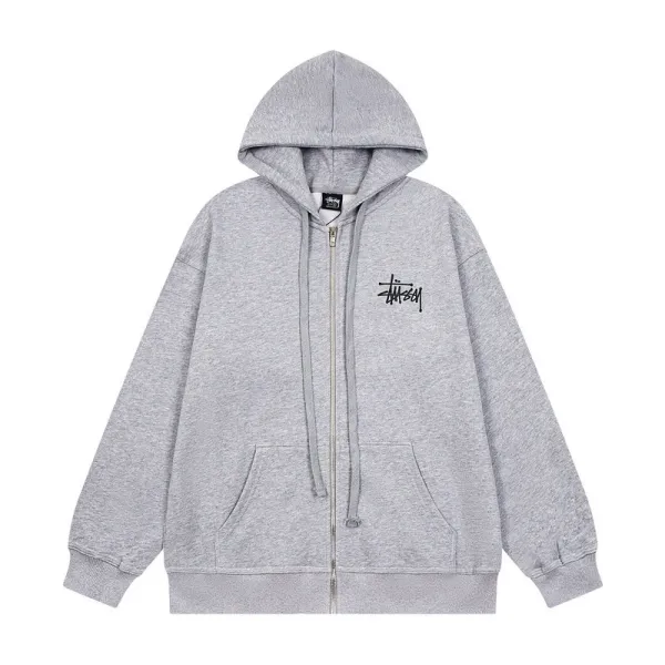 Stüssy Classic Logo Zip-Up Hoodie Navy - 33