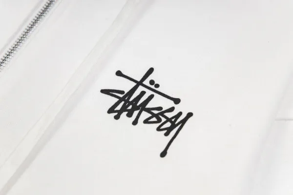 Stüssy Classic Logo Zip-Up Hoodie Navy - 22