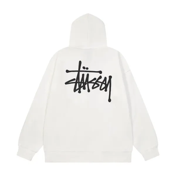 Stüssy Classic Logo Zip-Up Hoodie Navy - 23
