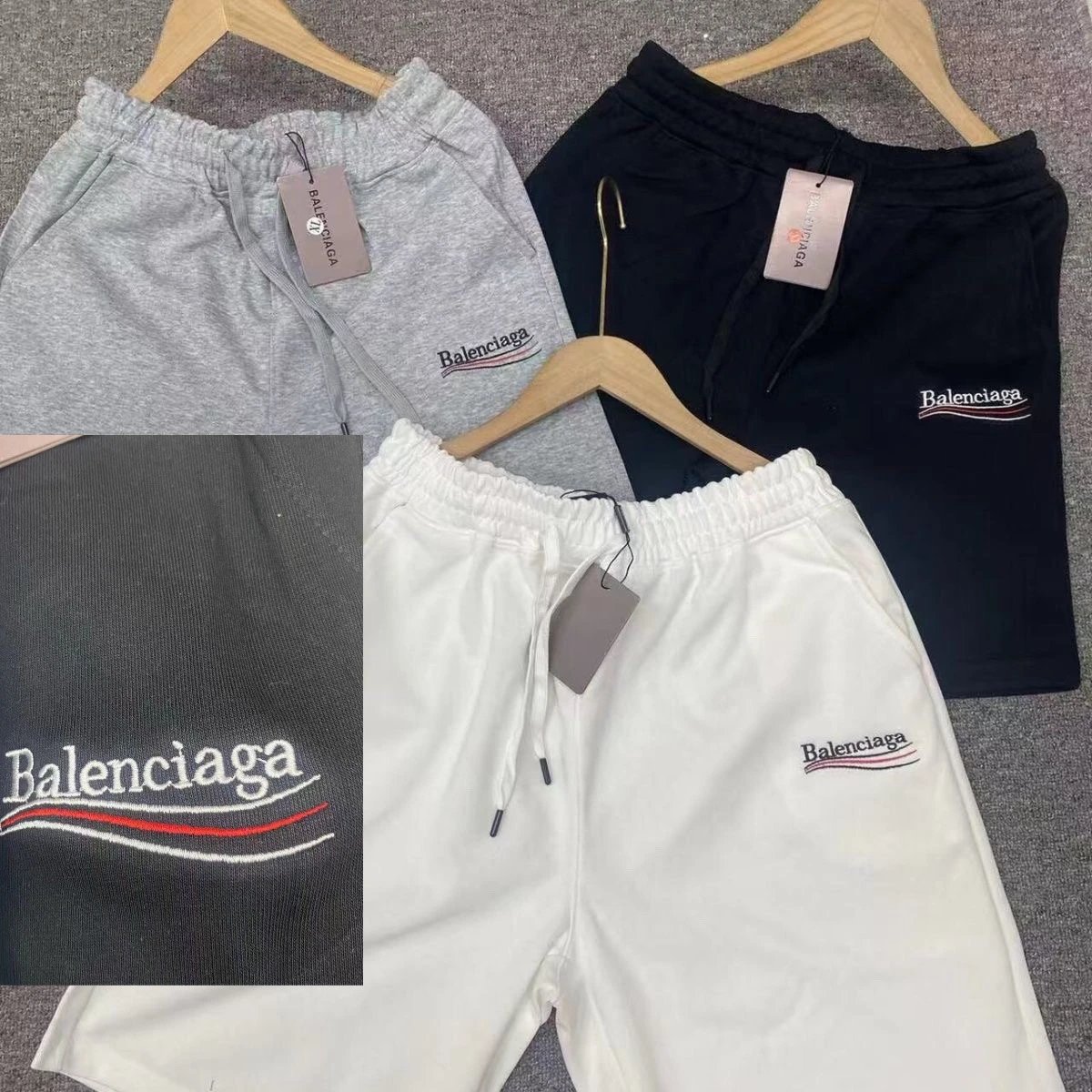 Balenciaga Political Campaign Sweat Shorts Embroidered