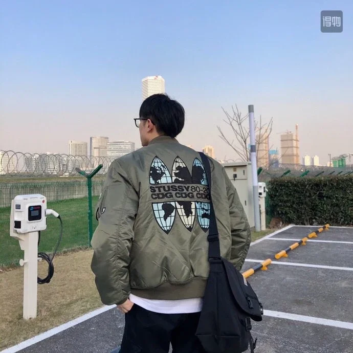 40周年 STUSSY CDG MA-1ジャケット CDG x Stussy MA-1 JACKET 40周年联名限定款棉服空**飞行服棒球
