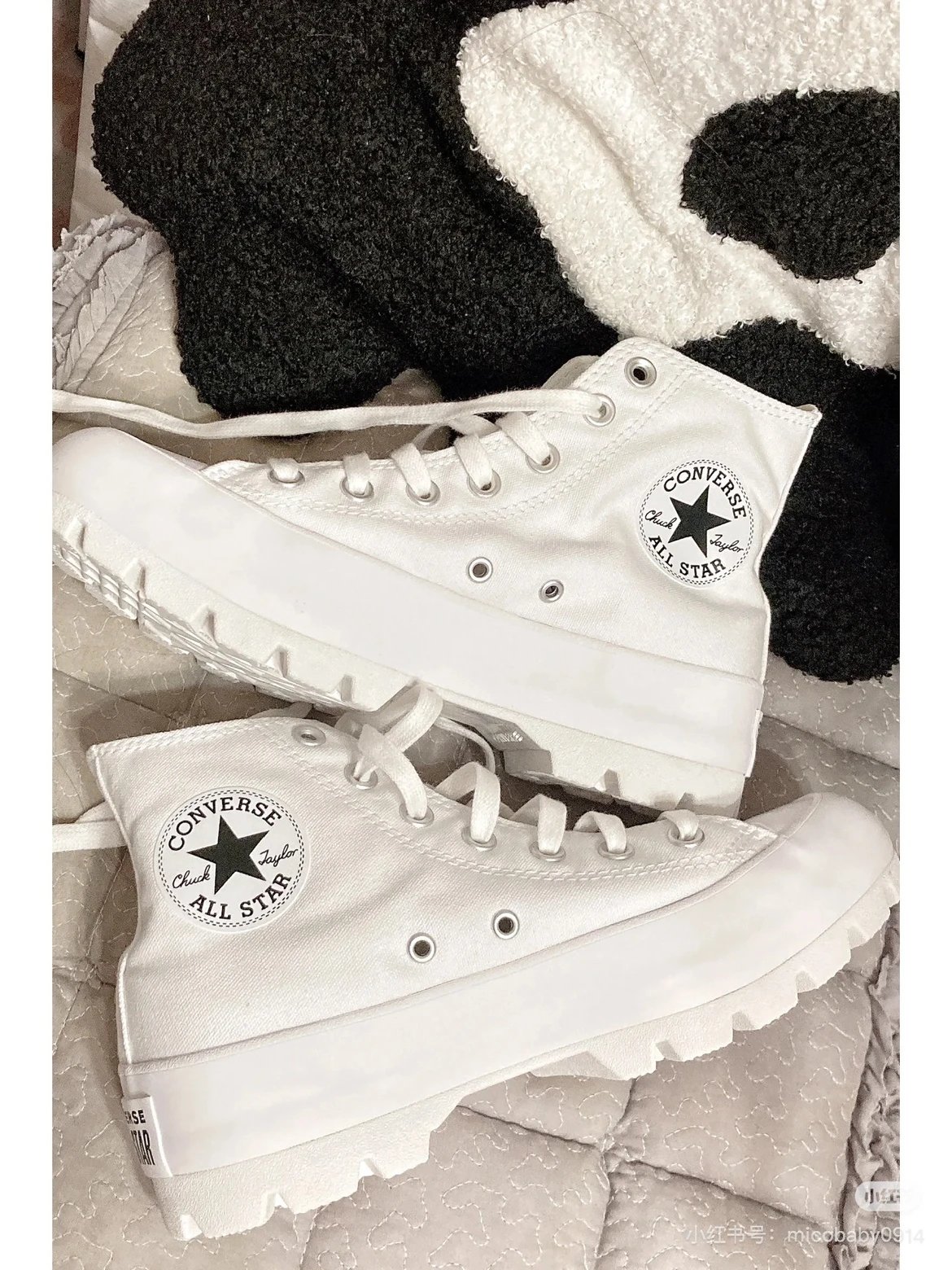 [Clearance $9.99 / Own Stock] Women's Special Converse All Star Chunk Platform Shoes Pure White / Correct Version 150+ in Stock Soft Packaging Women's High Top Thick Sole Canvas Shoes