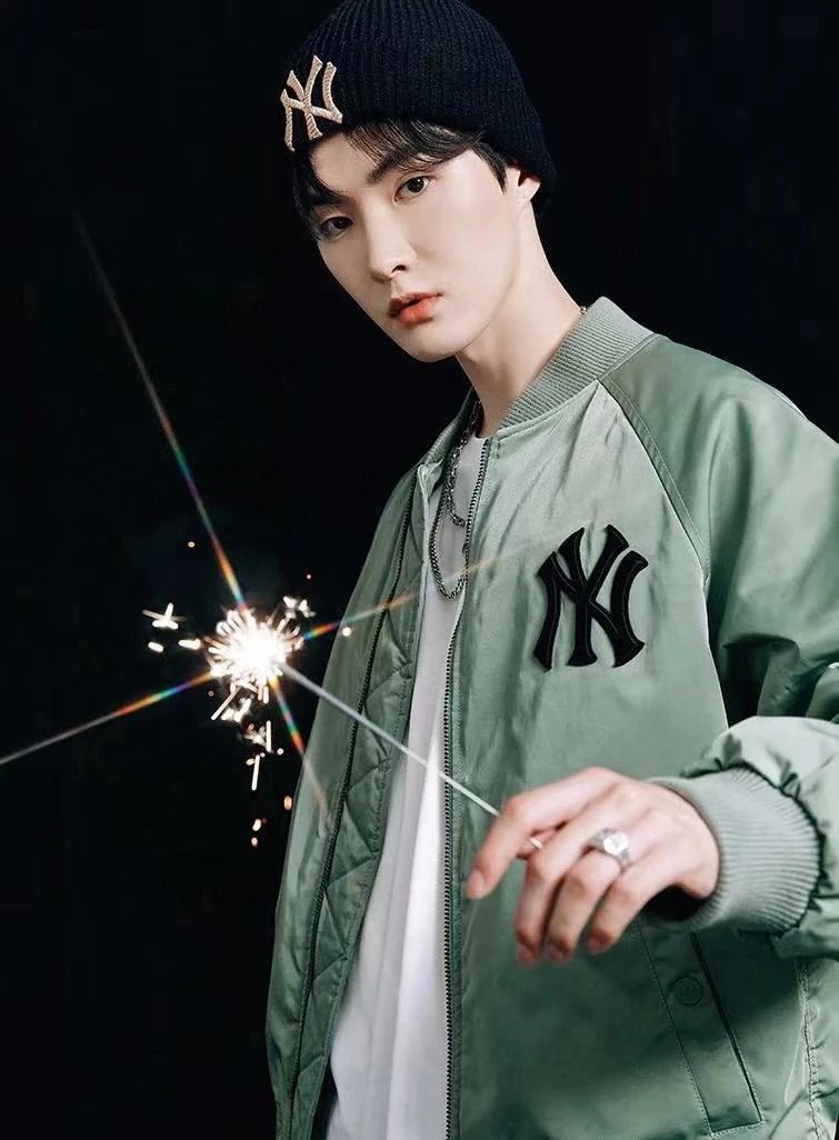 Large Logo Quilted Baseball Jacket
