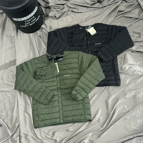 Design Montbell Down Jacket Green with Black Panels Down Jacket - 12