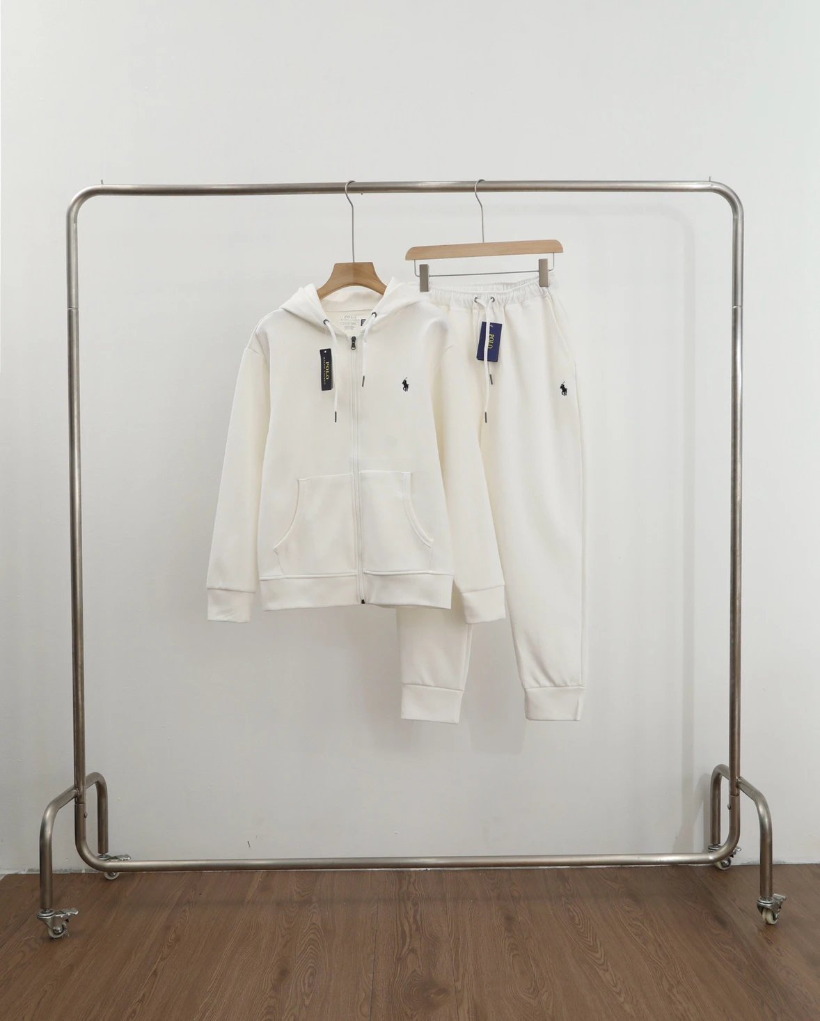 Original quality basic embroidery logo three needle five thread set hoodie and pants for men and women