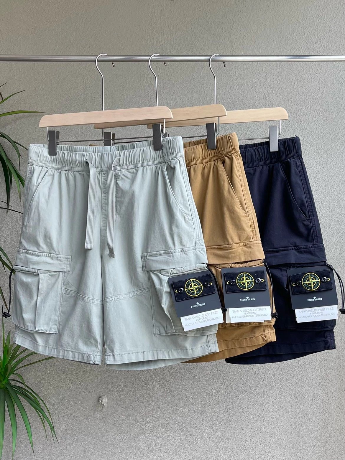 Vintage Wash Cargo Shorts - Flat Drawstring