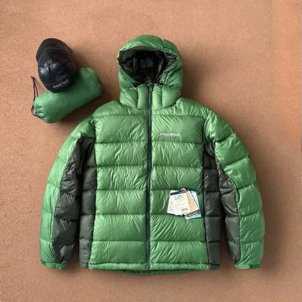 Design Montbell Down Jacket Green with Black Panels Down Jacket - 1