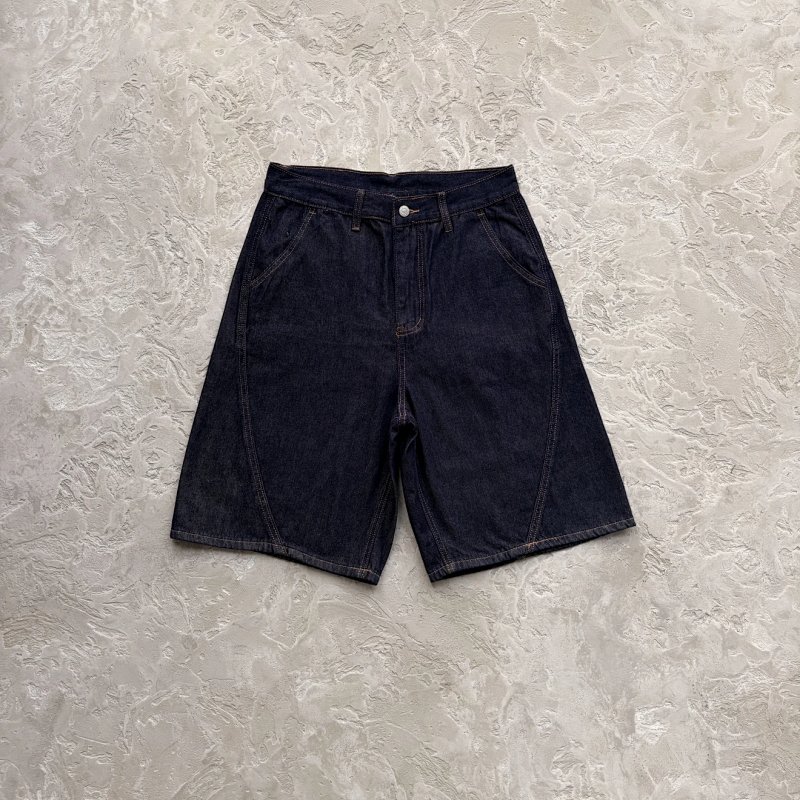 155¥Mertra denim shorts-Navy blue