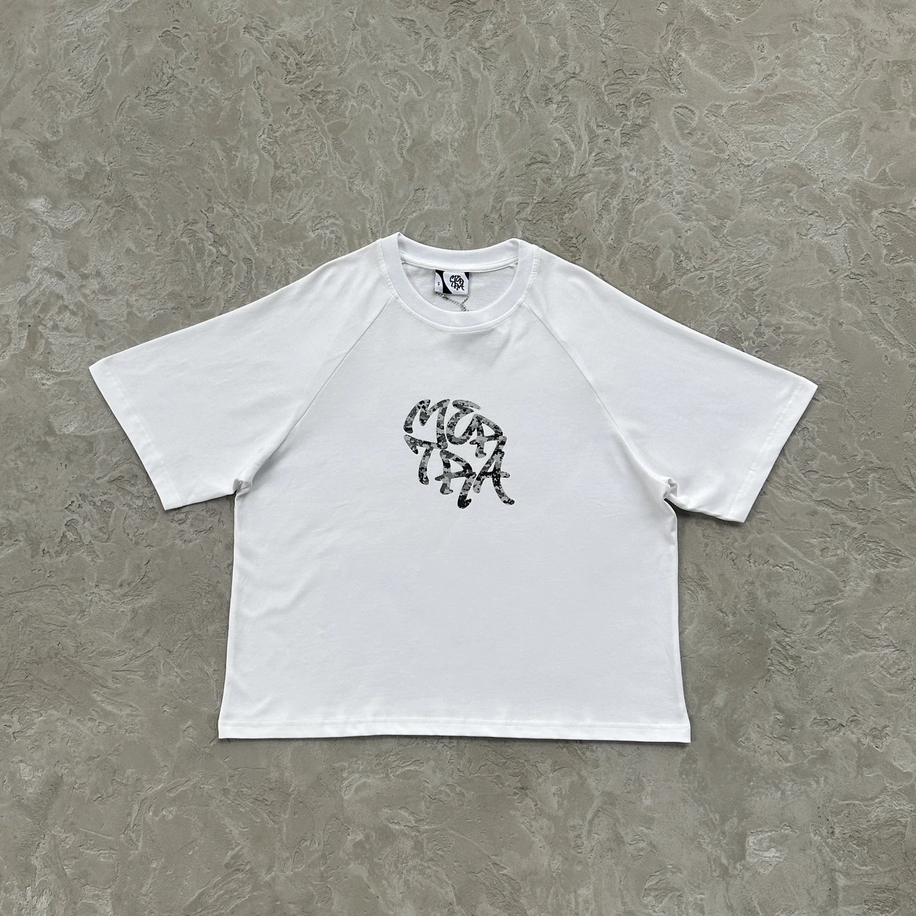 ME Camouflage Logo White Short-Sleeved T-Shirt