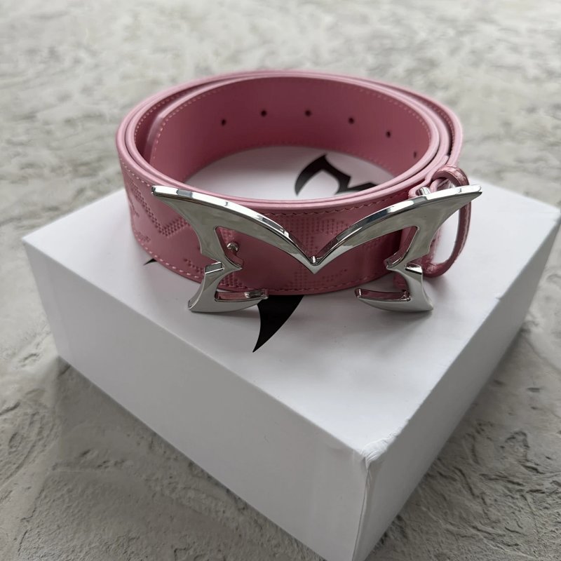 195¥ ME debossed belt-pink