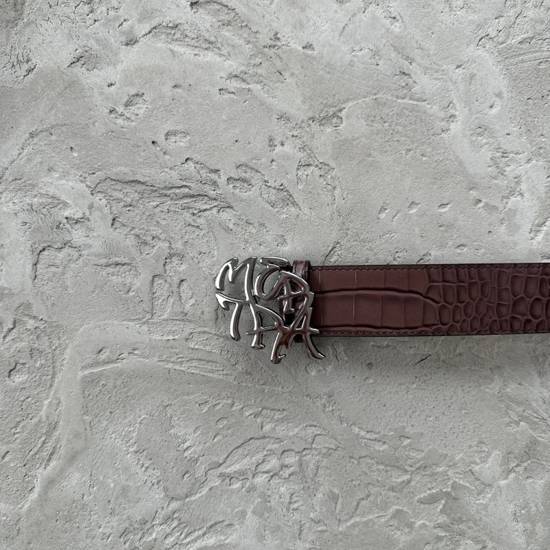 195¥ ME Top-grain cowhide belt-brown