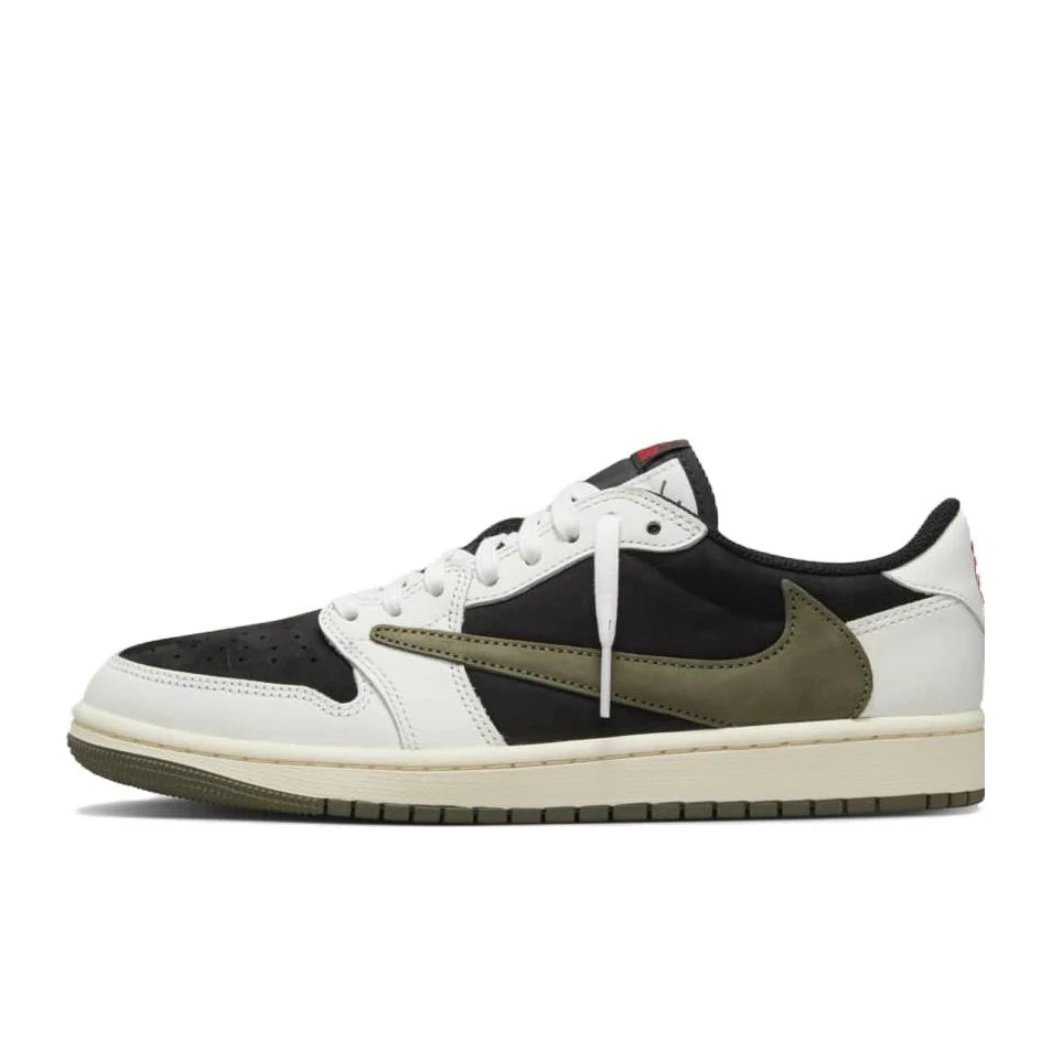 Aj1 Black Green Olive Hook Low Top