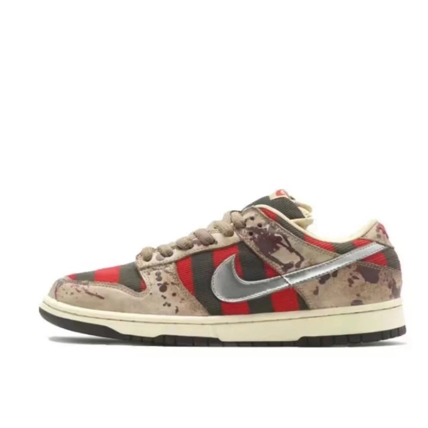 Nike Sneakers SB Dunk Low — Dunk Freddy Krueger Gray Red