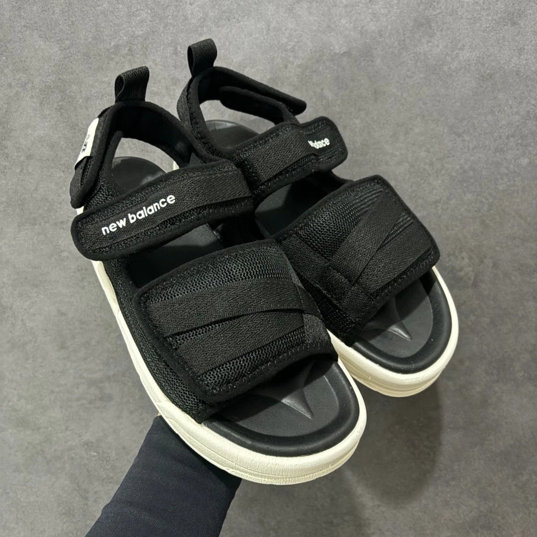 New Balance Sandals SD 3205 adjustable hook-and-loop strap — Black