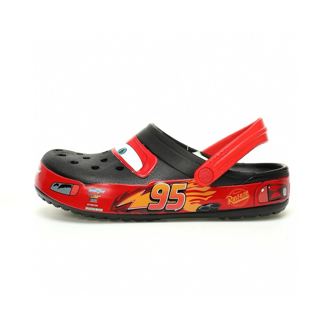Crocs Sandals Classic Clog Collaboration — Lightning McQueen, black and red