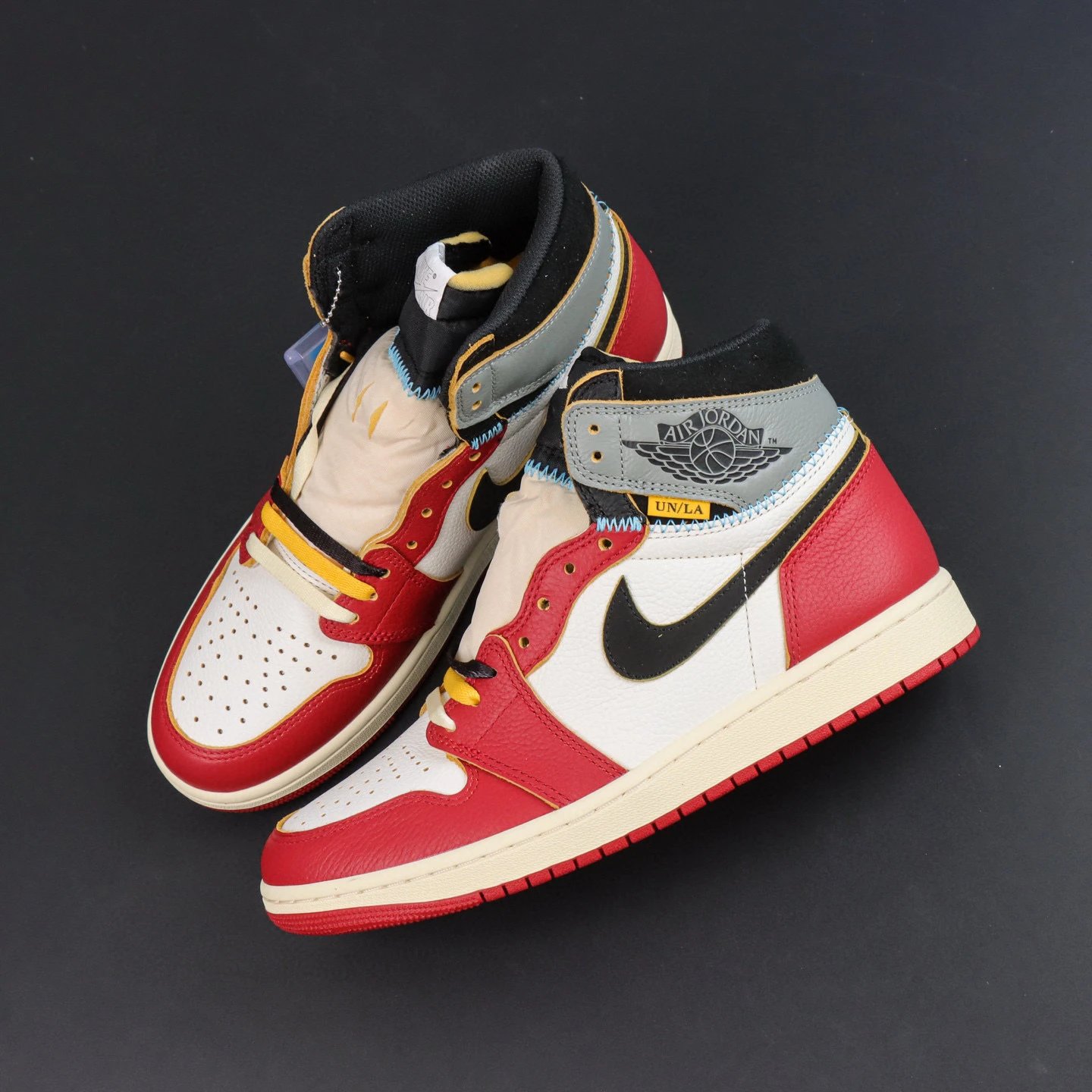 Union x Aj1 White Grey Red