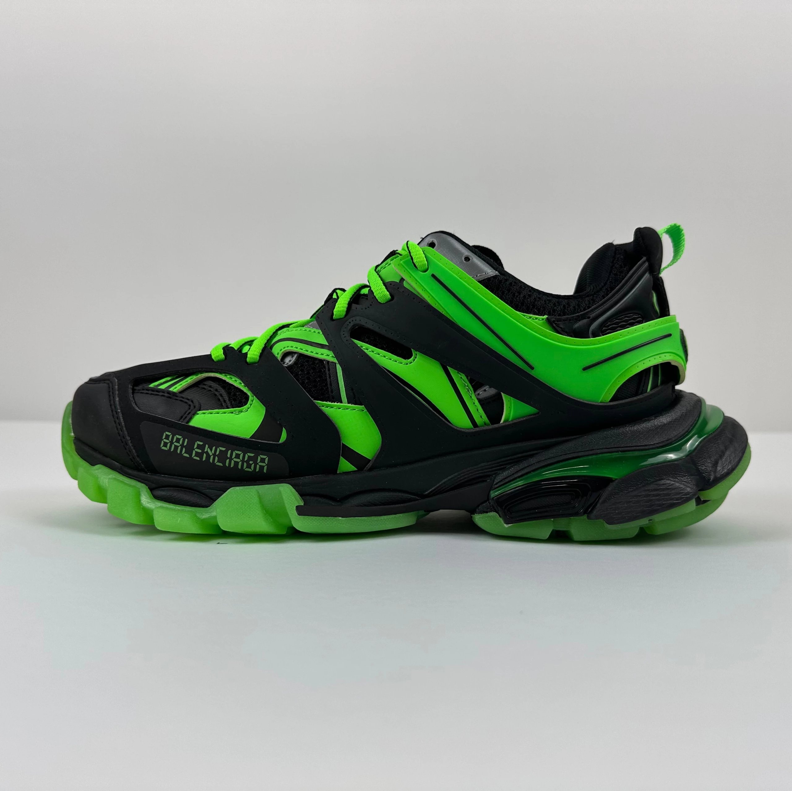 Balenciaga Sneakers Track 3.0 — Black Night Green Light