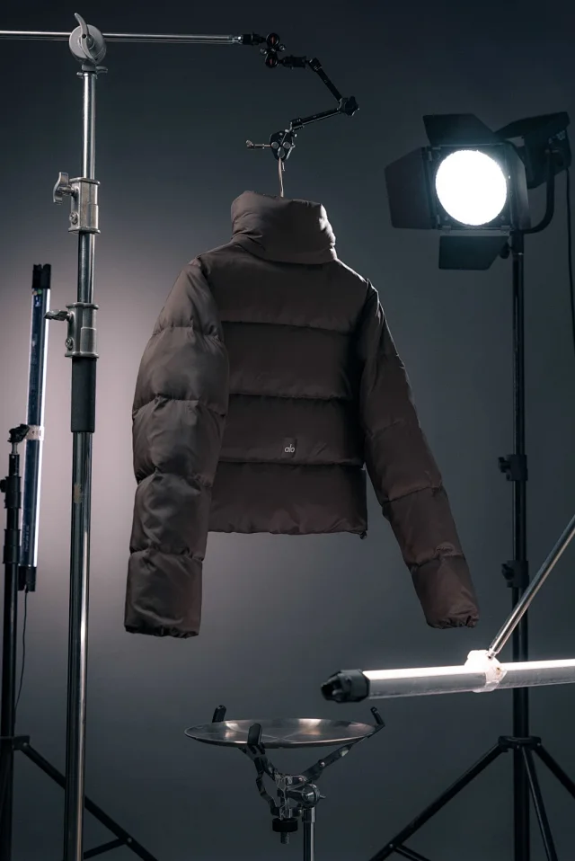 Unbranded Down Jackets Cropped stand-collar quilted puffer jacket product detail image 32