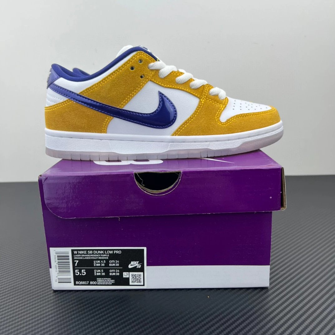 Nike Sneakers Dunk Low — Dunk "laser orange" Lakers purple and gold