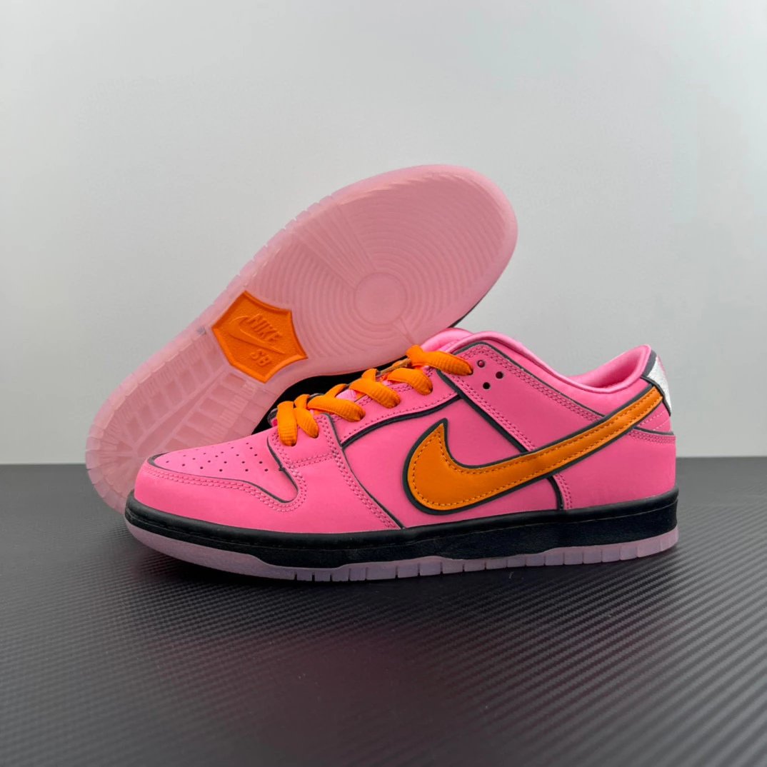 Nike Dunk Low Sneakers — Dunk The Powerpuff Girls Pink