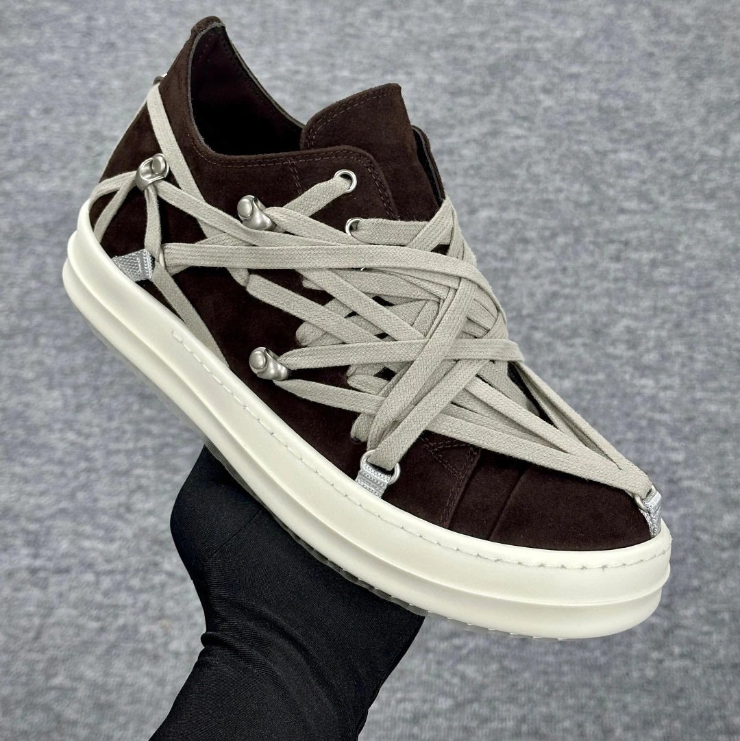 Unbranded Sneakers Platform Lace-Up — RO Crazy Strap Brown Black