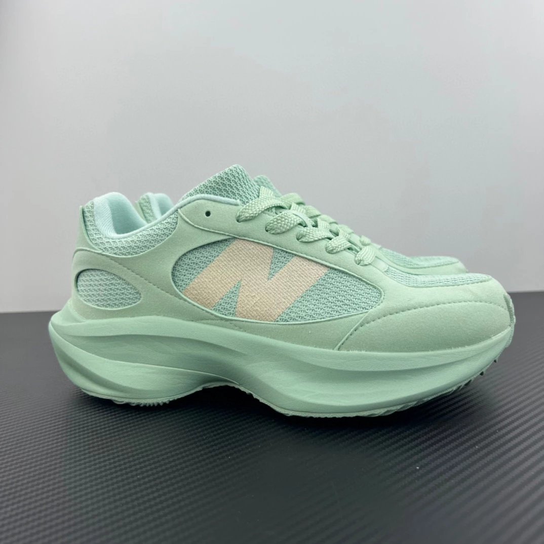 Unbranded Sneakers Low-Top Chunky Platform with Mesh Panels — UWRPDLGG Gray-green