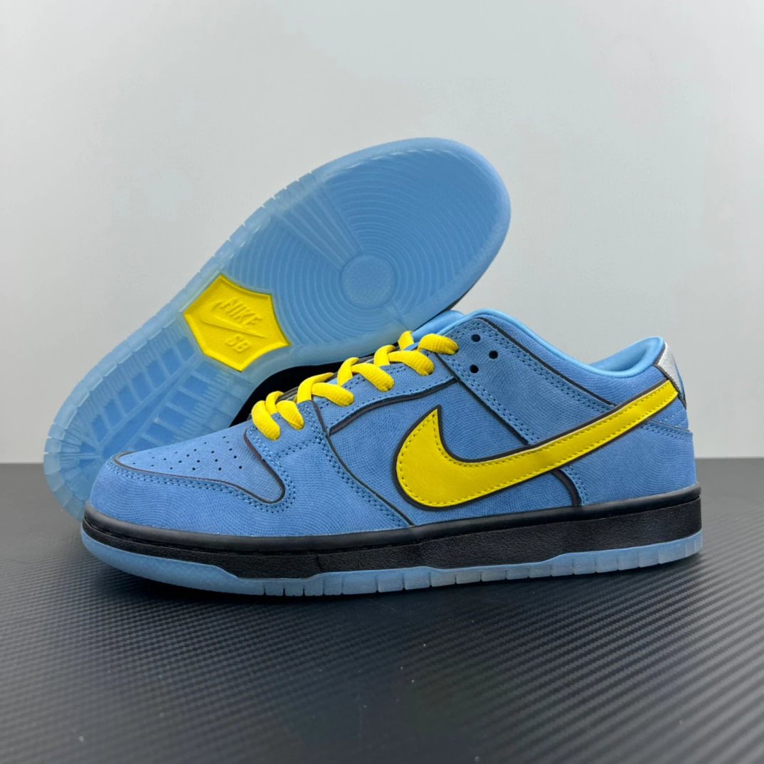 Nike Sneakers Dunk Low — Dunk The Powerpuff Girls Light Blue