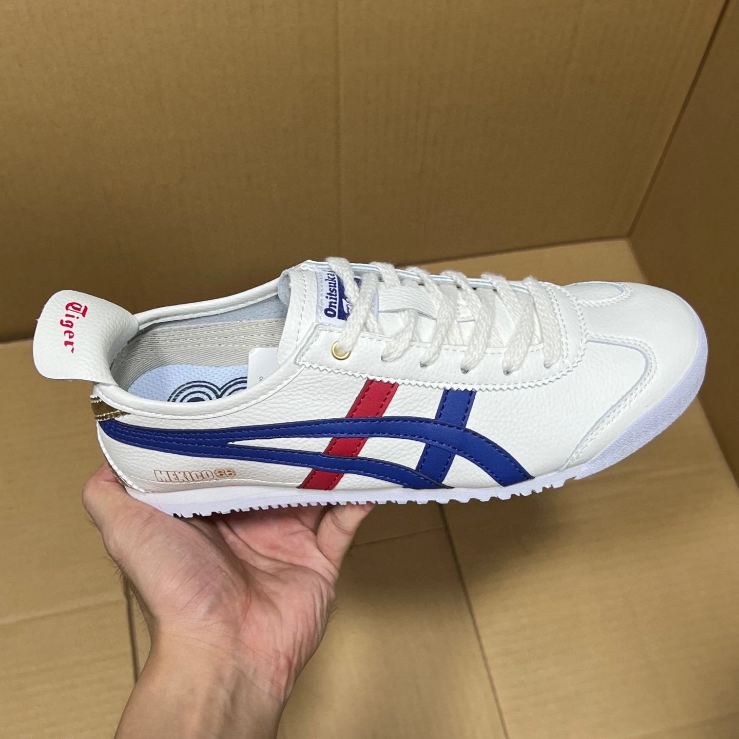 Onitsuka Tiger Sneakers Mexico 66 low-top — D507L-0152 white blue gold