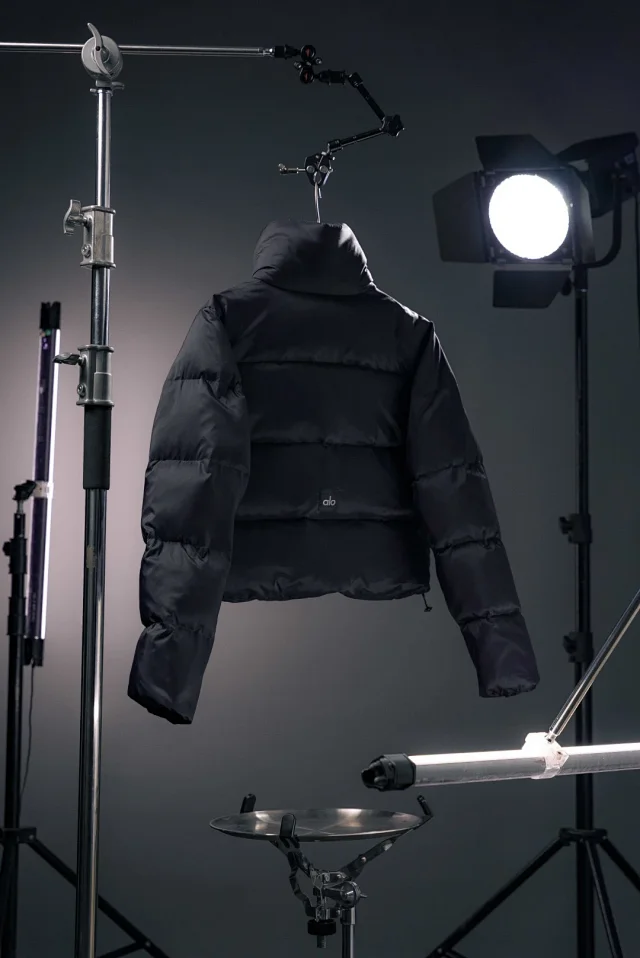 Unbranded Down Jackets Cropped stand-collar quilted puffer jacket product detail image 14