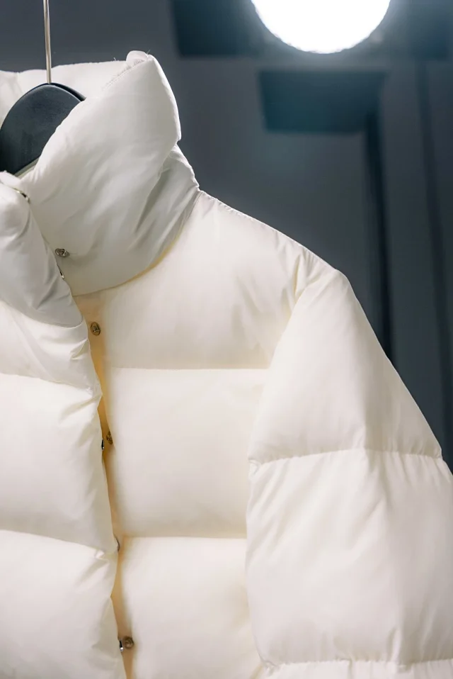 Unbranded Down Jackets Cropped stand-collar quilted puffer jacket product detail image 4