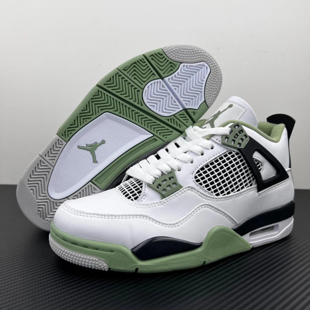 Air Jordan 4 Sage White Green Black