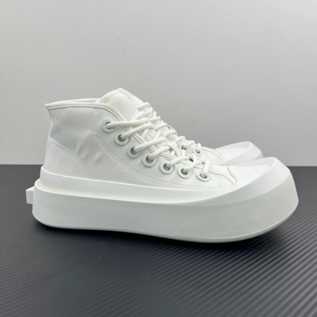 Unbranded Sneakers High-Top with Oversized Rubber Sole — white