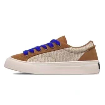 Dior Sneakers B23 low-top embroidered — Khaki white