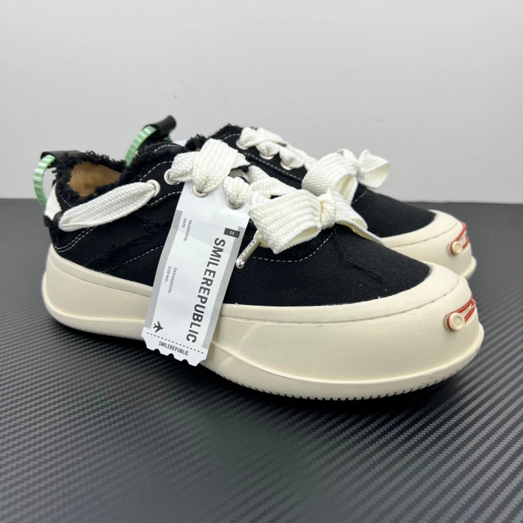 SMILEREPUBLIC Sneakers Chunky platform canvas — Black