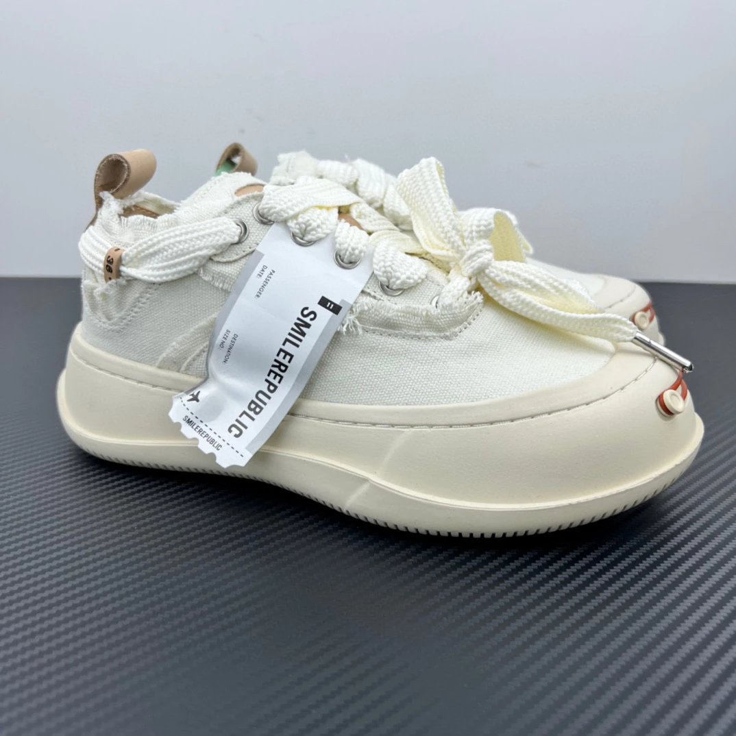 SMILEREPUBLIC Sneakers Chunky platform canvas — white