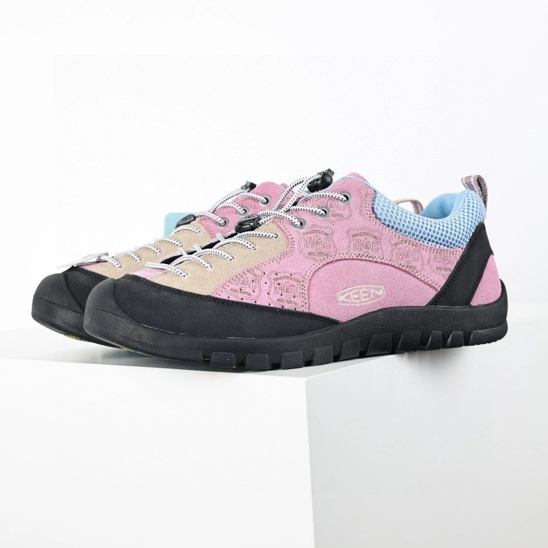 KEEN Sneakers Jasper low-top — Black, pink, and blue