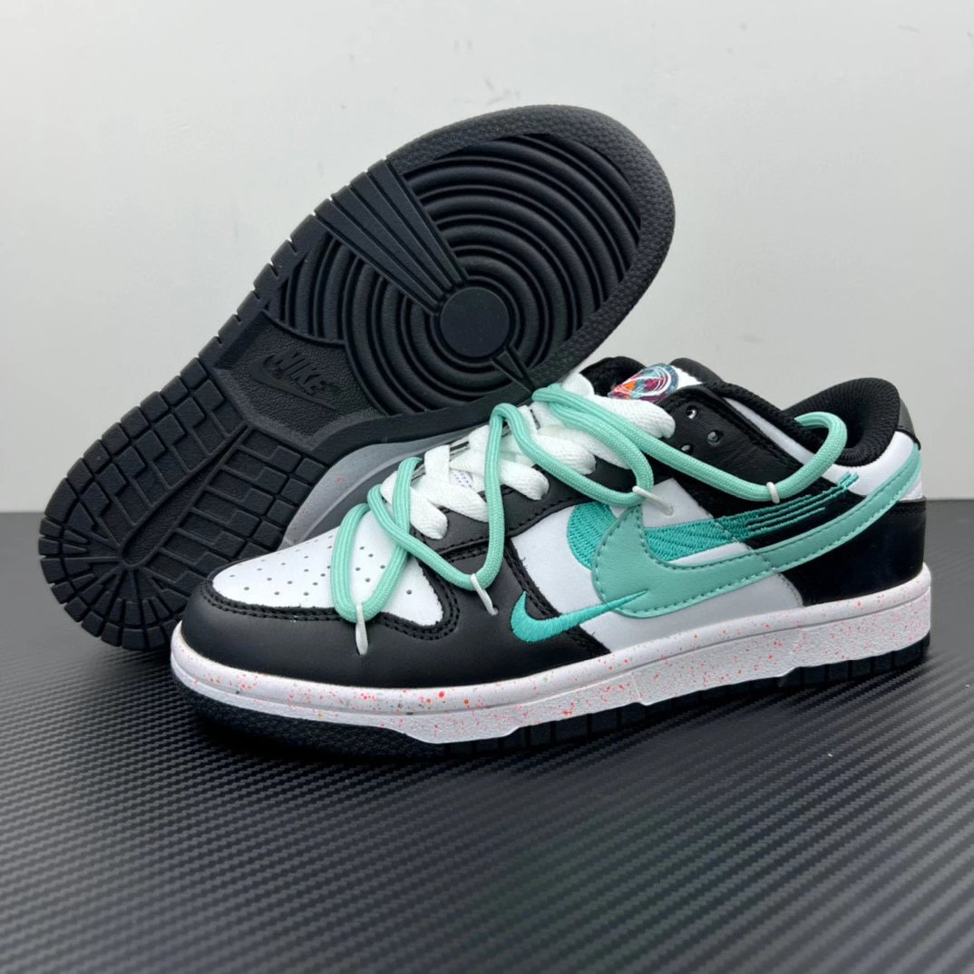 Nike Sneakers Dunk Low Deconstructed Strap — Tiffany Blue Deconstructed Straps