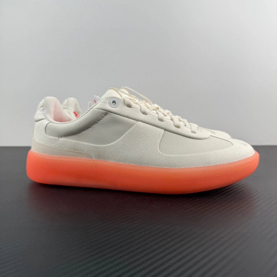 Unbranded Sneakers Low-Top Lace-Up Platform — White orange