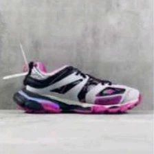 Balenciaga Sneakers Track LED — Black, gray, and pink LED