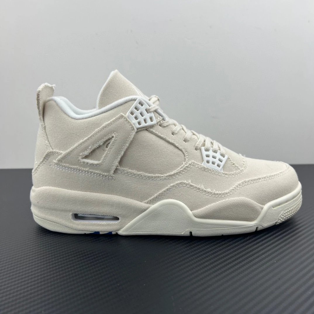 Air Jordan 4 Sail Levi's White Canvas