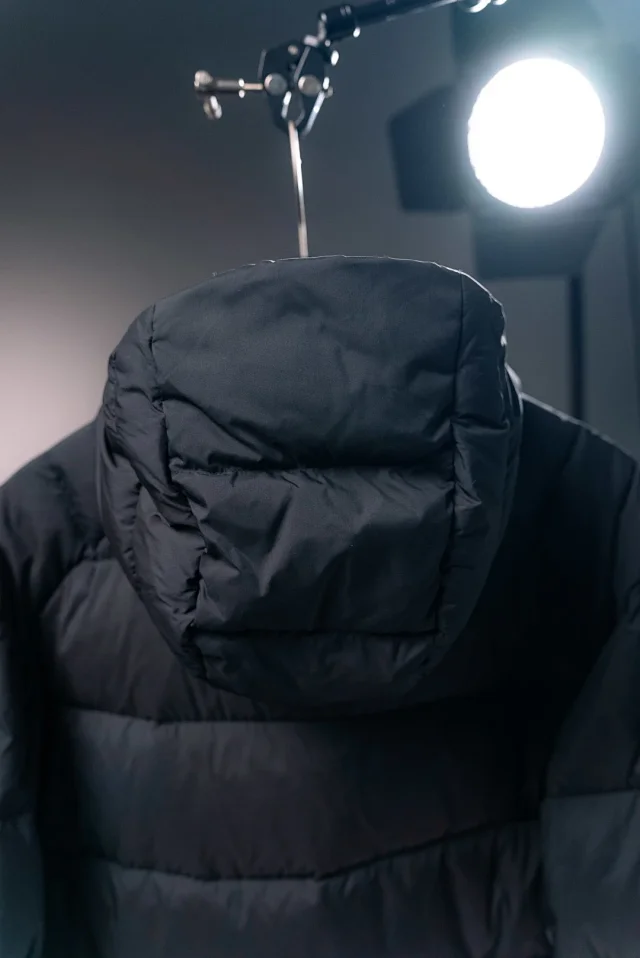 Unbranded Down Jackets Hooded snap-front quilted puffer jacket product detail image 16