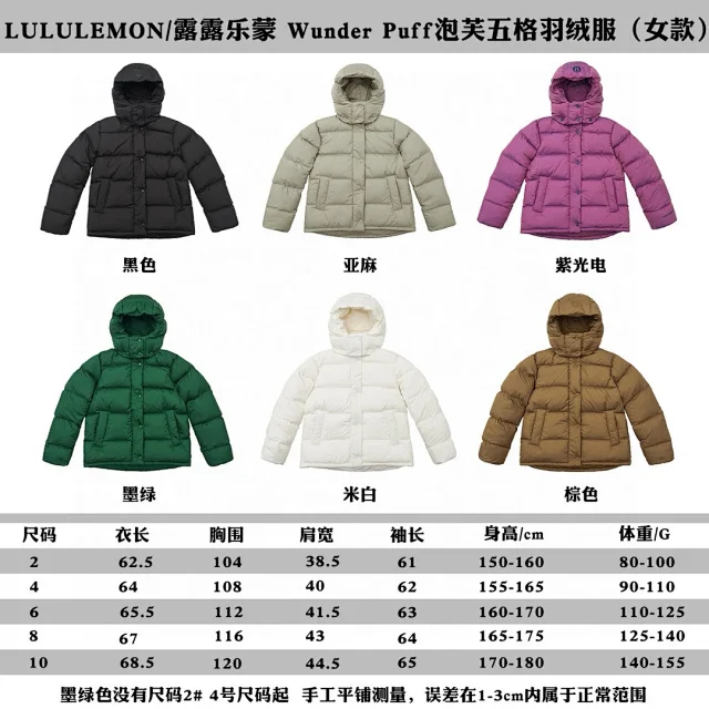 Lululemon Down Jackets Hooded cropped three-panel puffer product detail image 3