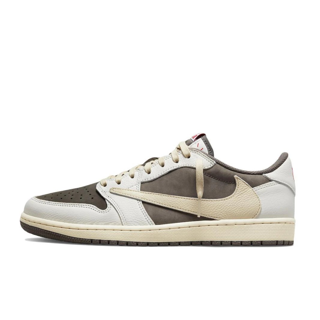 Ts x Aj1 white brown inverted hook low top
